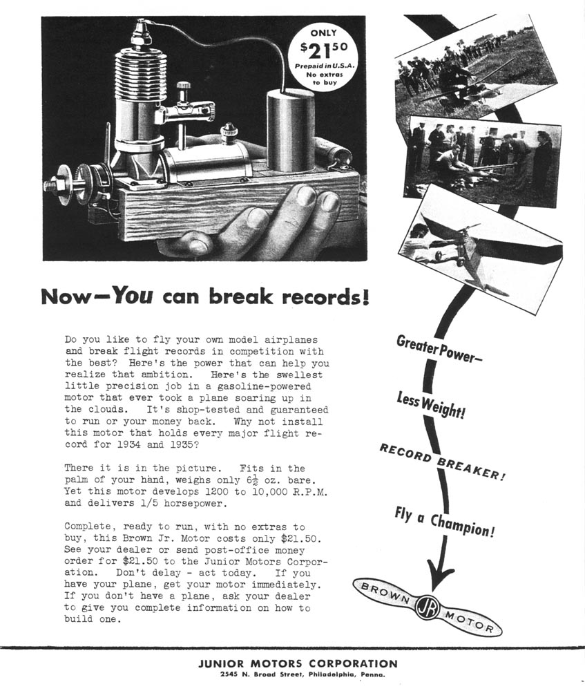 Brown Junior Newsletter Brown Junior newsletter with ad.