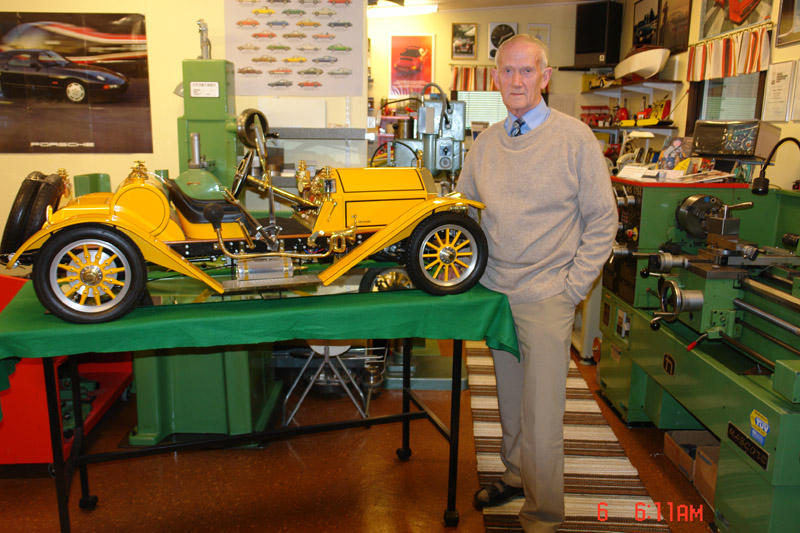 Mr. Dahlberg With His Mercer Mr. Dahlberg alongside his Mercer.