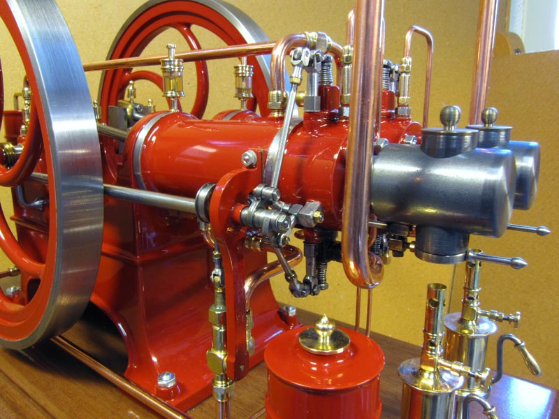 Twin-Cylinder Horizontal Hot-Bulb Engine Another angle of scale twin-cylinder engine.