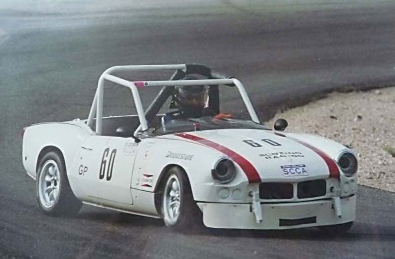 Scotty Racing a Triumph Spitfire Scotty racing a Triumph Spitfire.