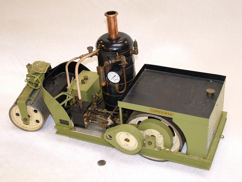 Rudy's model Copperhead steam roller.