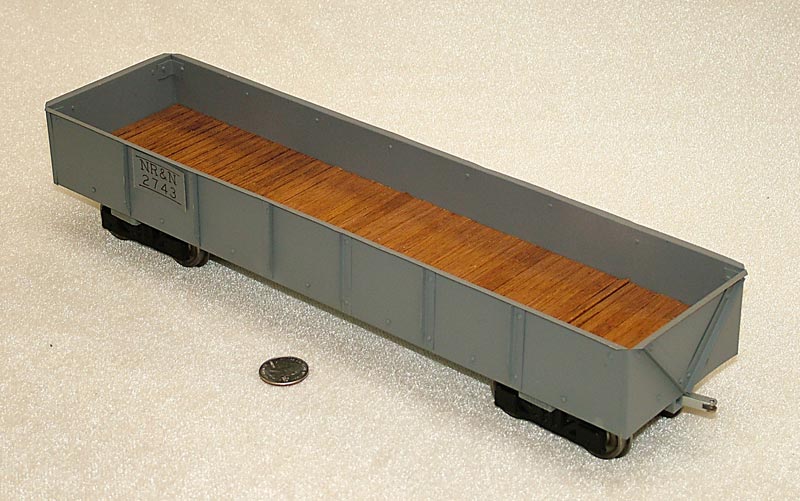 An open rail car.