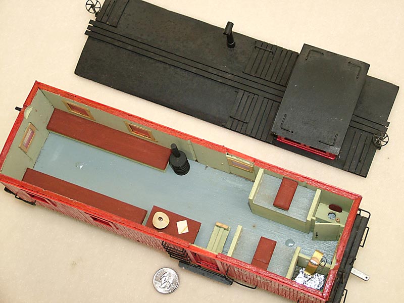 A look inside a different style of caboose.