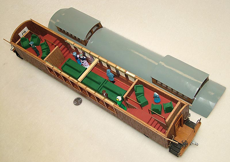 A look inside the observation car.