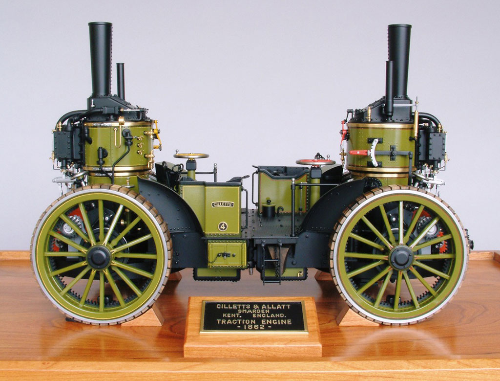 1/16 Scale 1862 Gilletts and Allatt Traction Engine Cherry Hill's 1/16 scale model 1862 Gilletts and Allatt traction engine.