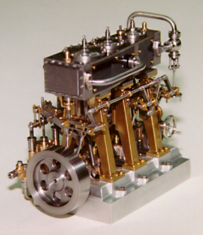 Miniature Triple-Expansion Steam Engine Bill Huxhold's miniature triple-expansion steam engine.