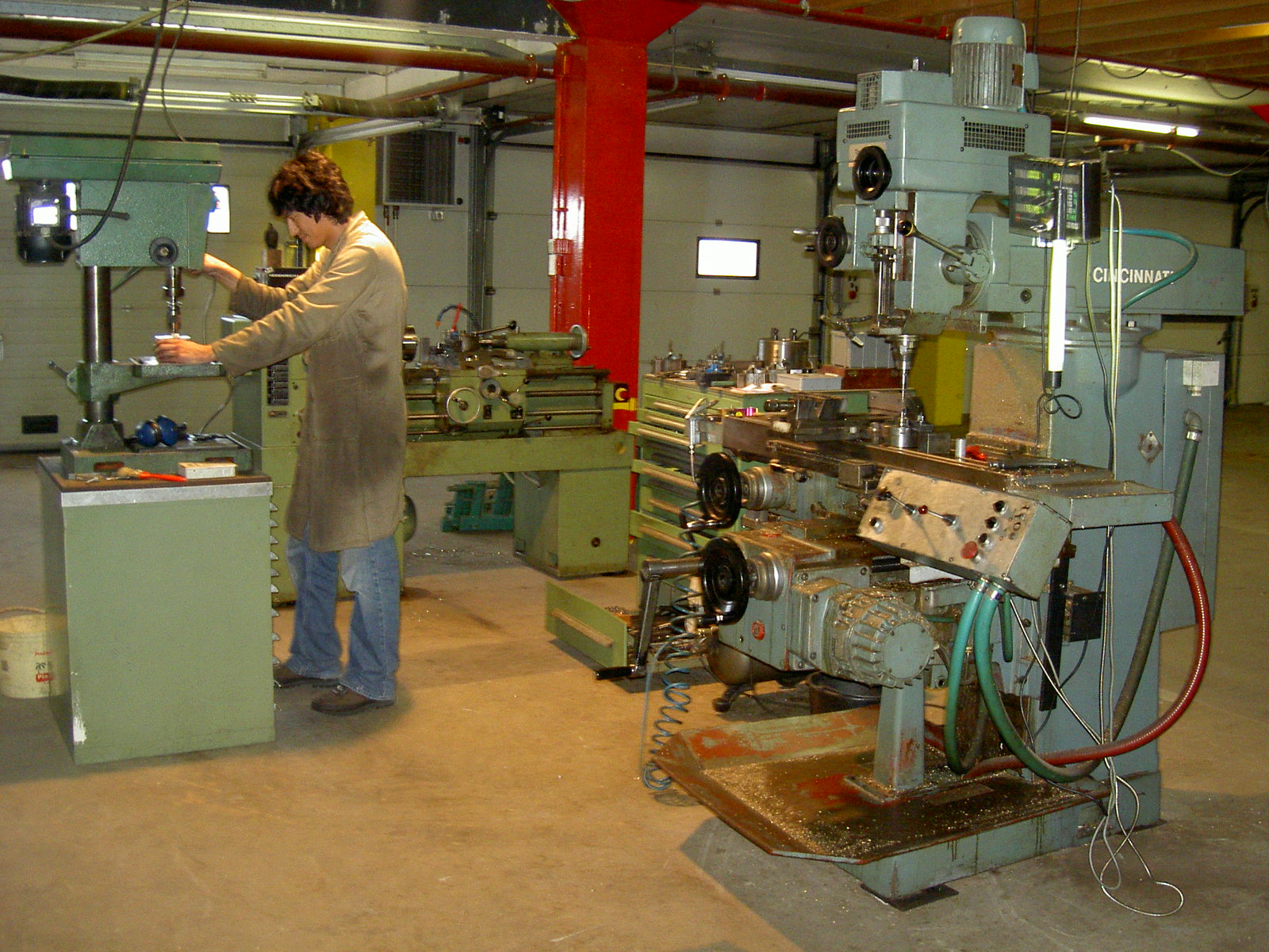 Mark in His Shop Mark Ho at work in his well-equipped shop.