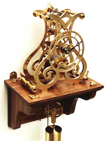Scroll Skeleton Wall Clock An intricate scroll skeleton wall clock made by W.R. Smith.
