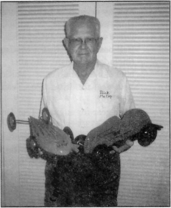 Dick McCoy With Two of His Race Cars Dick with two of his original McCoy race cars.
