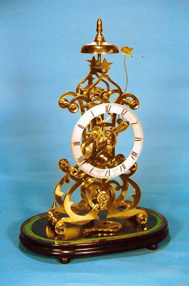 Scroll Type Skeleton Clock A scroll type skeleton clock built by John.