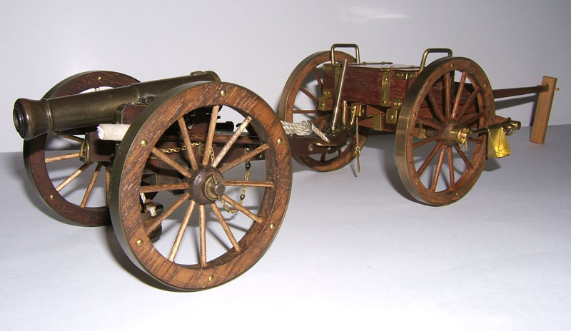 Civil War Cannon With Limber A Civil War cannon with limber, modeled at 1/20 scale.
