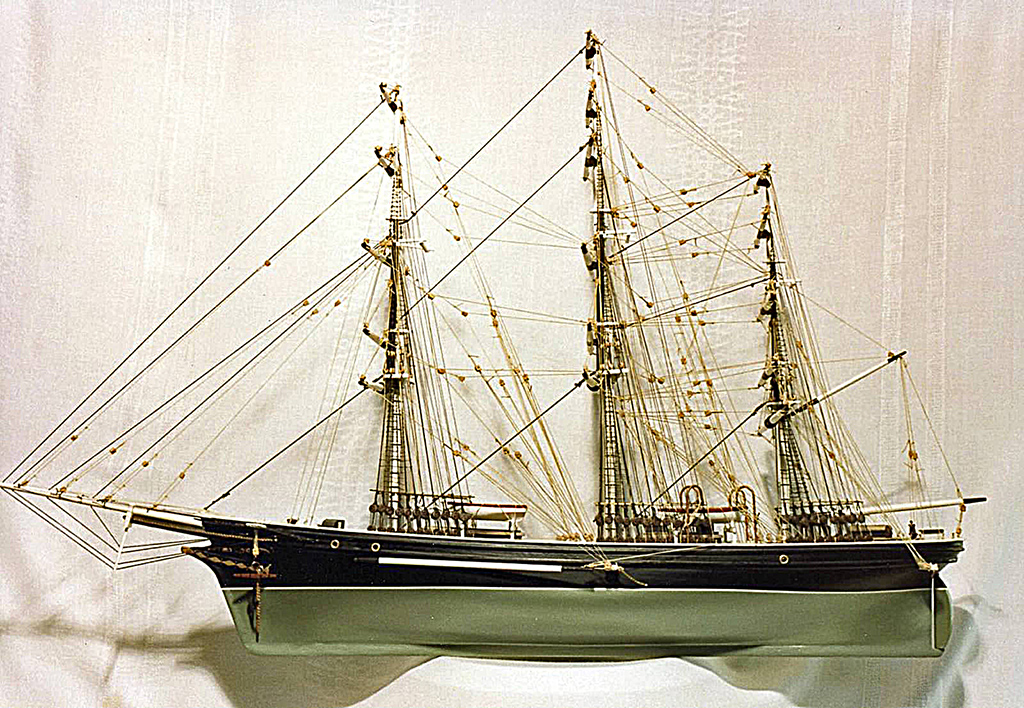 The Cutty Sark Sheridan's scale wooden model of the clipper ship, Cutty Sark.