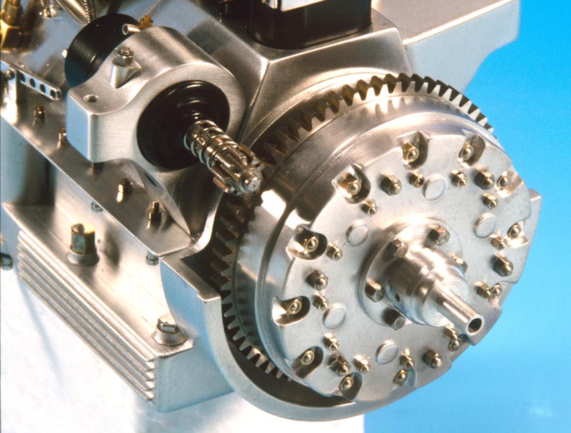 Blower Bentley Enigne A close-up detail of the starter gear, flywheel and clutch components.