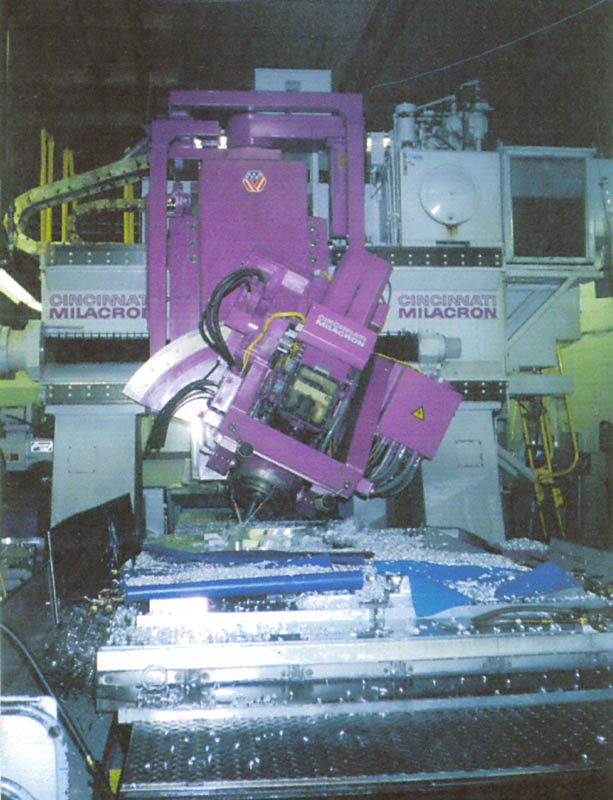 Cincinnati 30V 5-Axis Machine The actual Cincinnati 30-volt, 5-axis machine that Gerhard used as a prototype for his model.