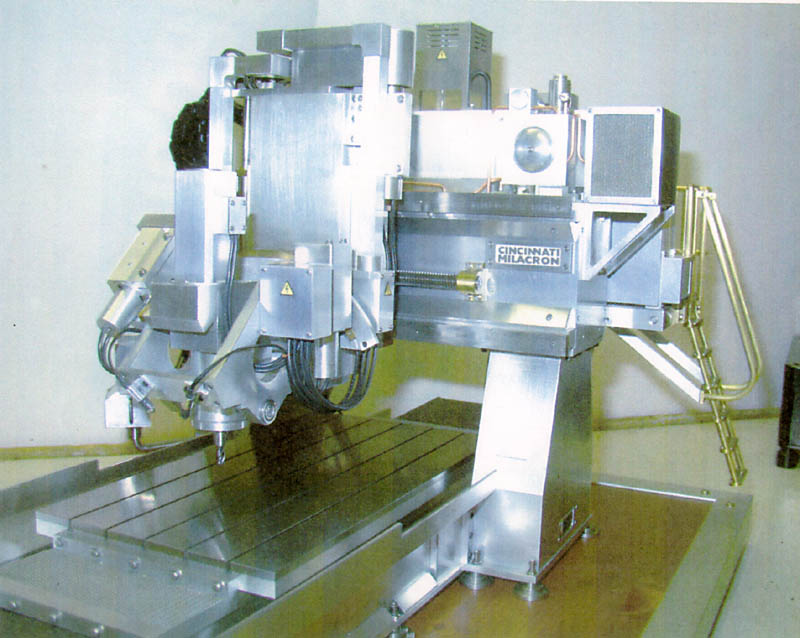1/18 Scale Cincinnati 30V 5-Axis Machine Gerhard’s 1/18 scale model of the Cincinnati 30-volt, 5-axis machine.