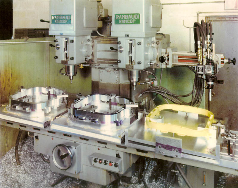 Machining Aircraft Parts EC2 aircraft escape hatches being machined on a tracing mill.