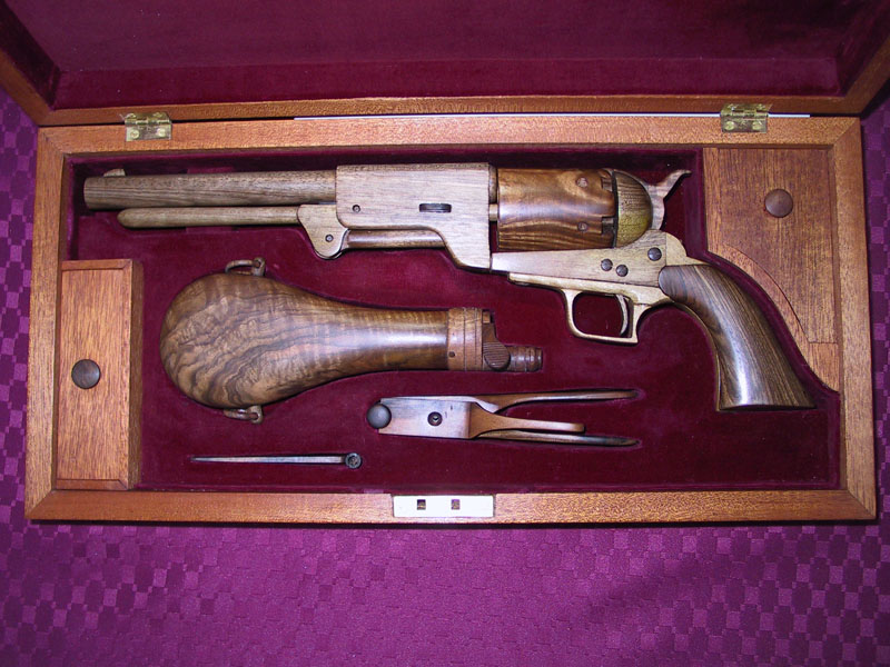Colt Walker Revolver Mr. Talbot’s finished Colt Walker revolver in its presentation case.