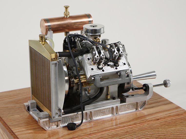 The Finished Howell V-4 Engine The finished Howell V-4 engine.