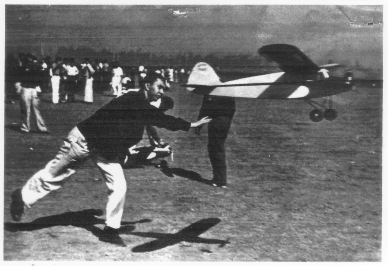 Irv Launches His Pacemaker Irv launches his Pacemaker at the old Rosecrans and Western field.