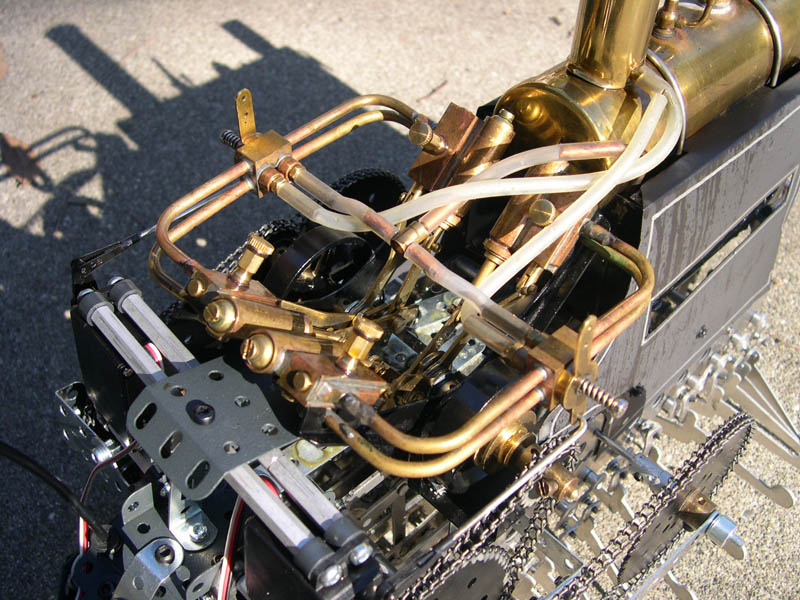 Steam LocoCentipede A detail of the LocoCentipede shows some of the fine workmanship.