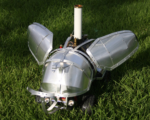 Steam Beetle I-Wei's Steam Beetle features sheet metal wings.