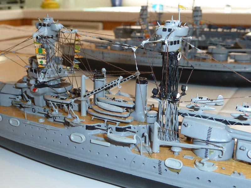 1/600 Scale Model Ship Though built at a tiny 1/600 scale, all of William's ships display an amazing amount of detail.