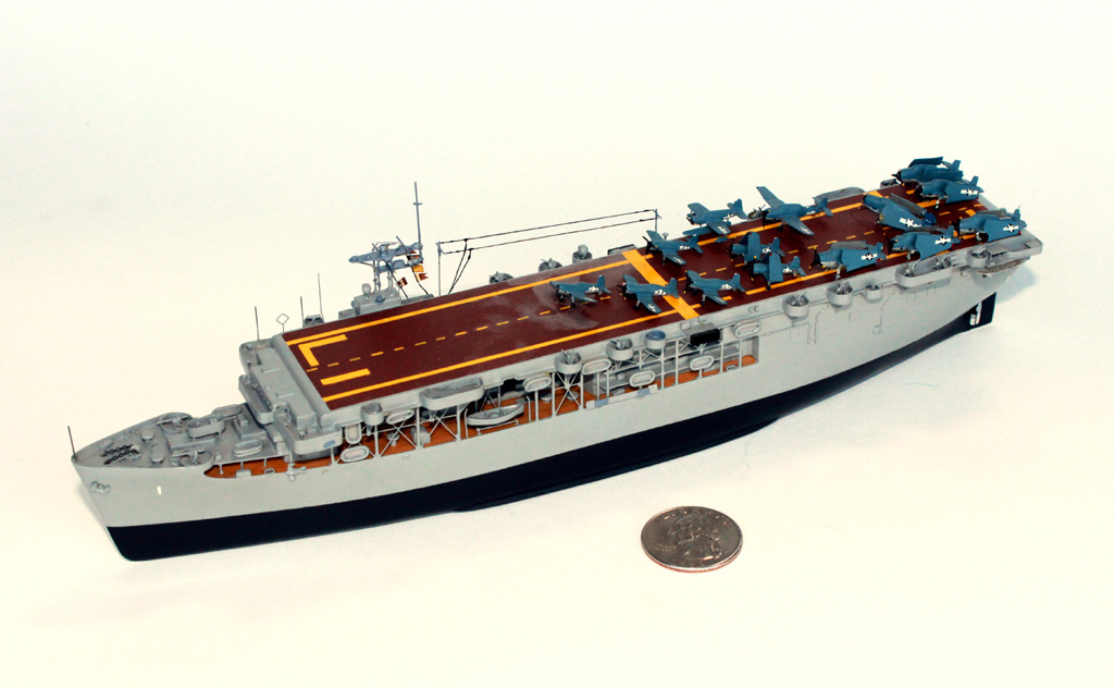 USS Long Island (CVE-1, Escort Carrier, 1941) Bill's 1/600 scale model of the escort carrier USS Long Island.