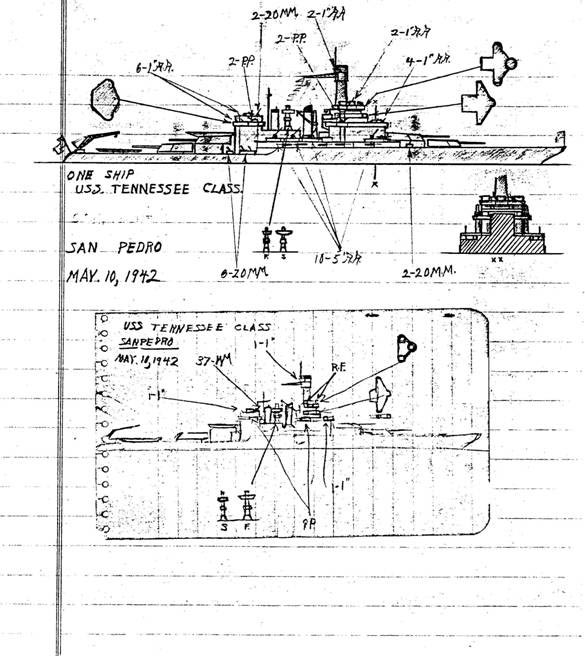 Bill's Construction Drawings Another drawing shows more details for the USS Tennessee.