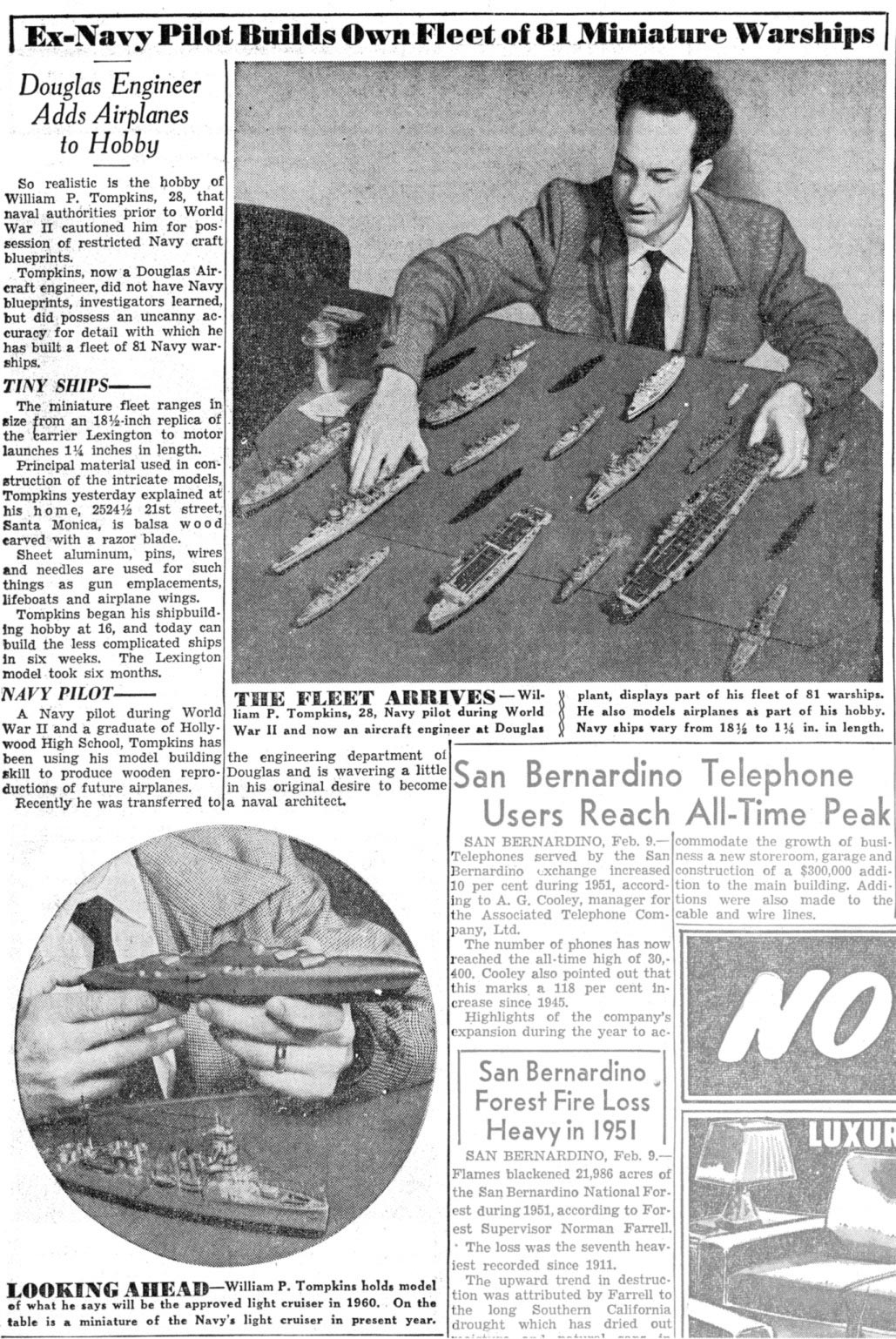 Los Angeles Examiner Article A 1953 article on Bill by the LA Examiner.