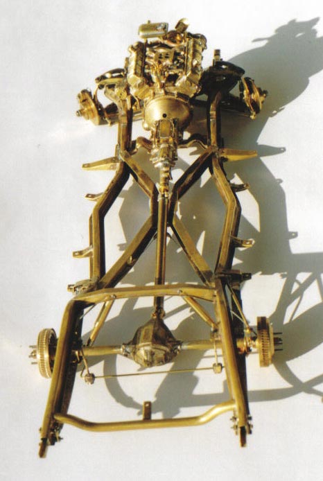 Avanti Frame With Engine The new brass Avanti frame with 1/12 scale engine included.