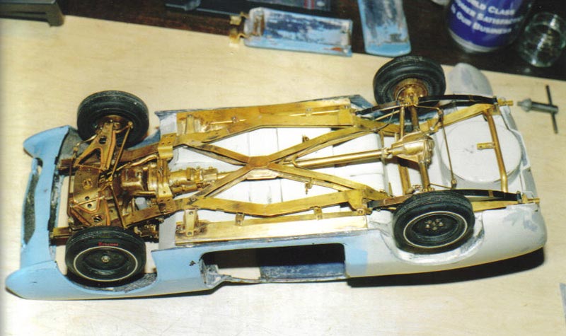 Avanti Model Upgrade The brass frame was test-fit under the Avanti body.