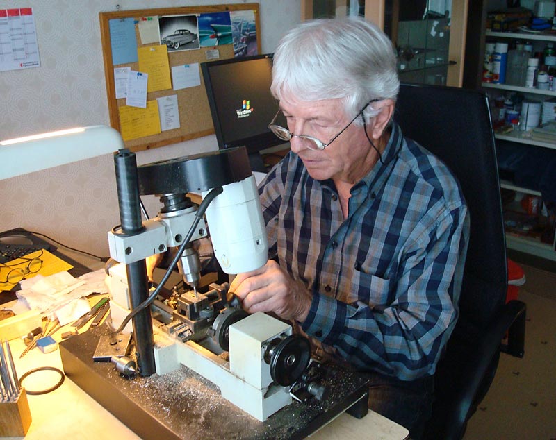 Roger Using His Unimat 3 Roger working on his Unimat 3.