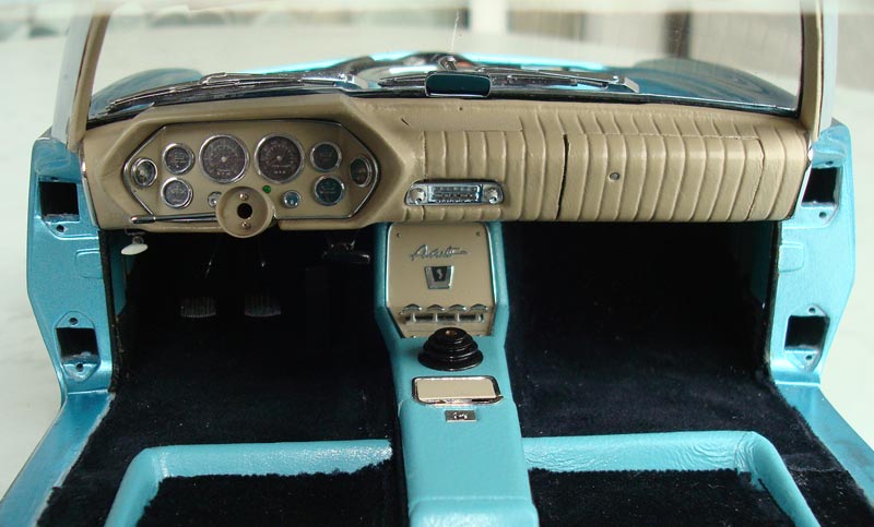 1/12 Scale Model Studebaker Avanti A look at the finished dash and instruments inside the Avanti.