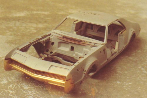 1/12 Scale Oldsmobile Tornado Model The unfinished 1/12 scale 1966 Oldsmobile Tornado.
