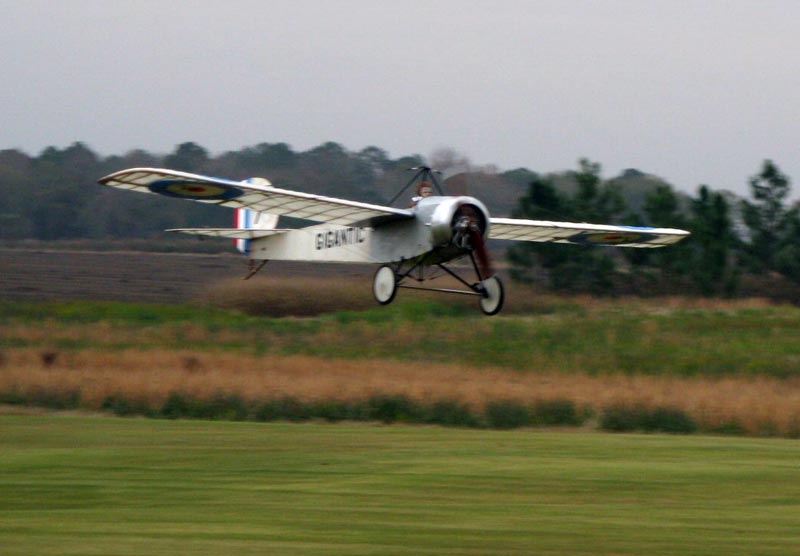The Gigantic in Flight The Gigantic slowly descending after its maiden voyage.