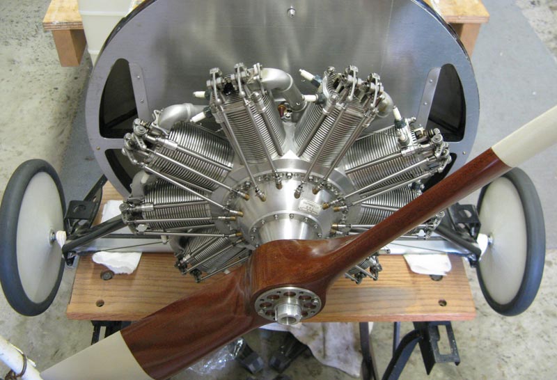 Bentley BR2 Rotary Aero Engine Paul's aluminum Bentley rotary engine is mounted to the firewall of a model plane called, Gigantic.