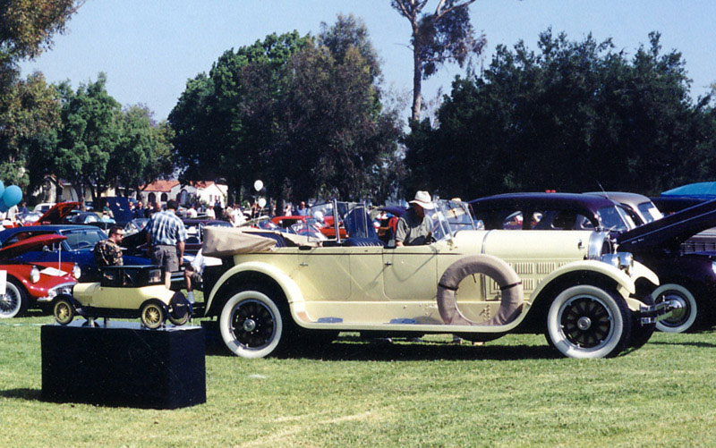 Marmon Automobile Display A full-size Marmon 7-passenger Touring Car along with the 1/4 scale Coupe.