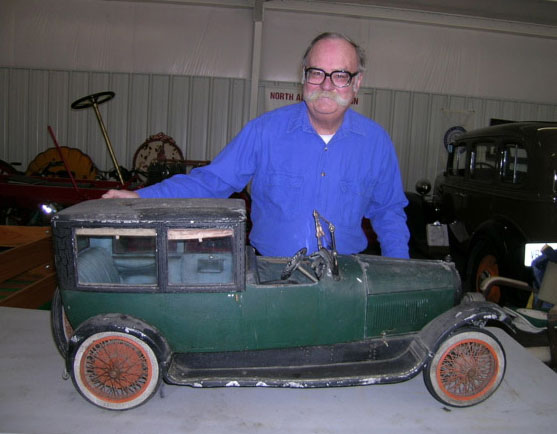 Ron Barnett With the Marmon Town Car The late Ron Barnett is seen with the model 1921 Marmon Town Car model.