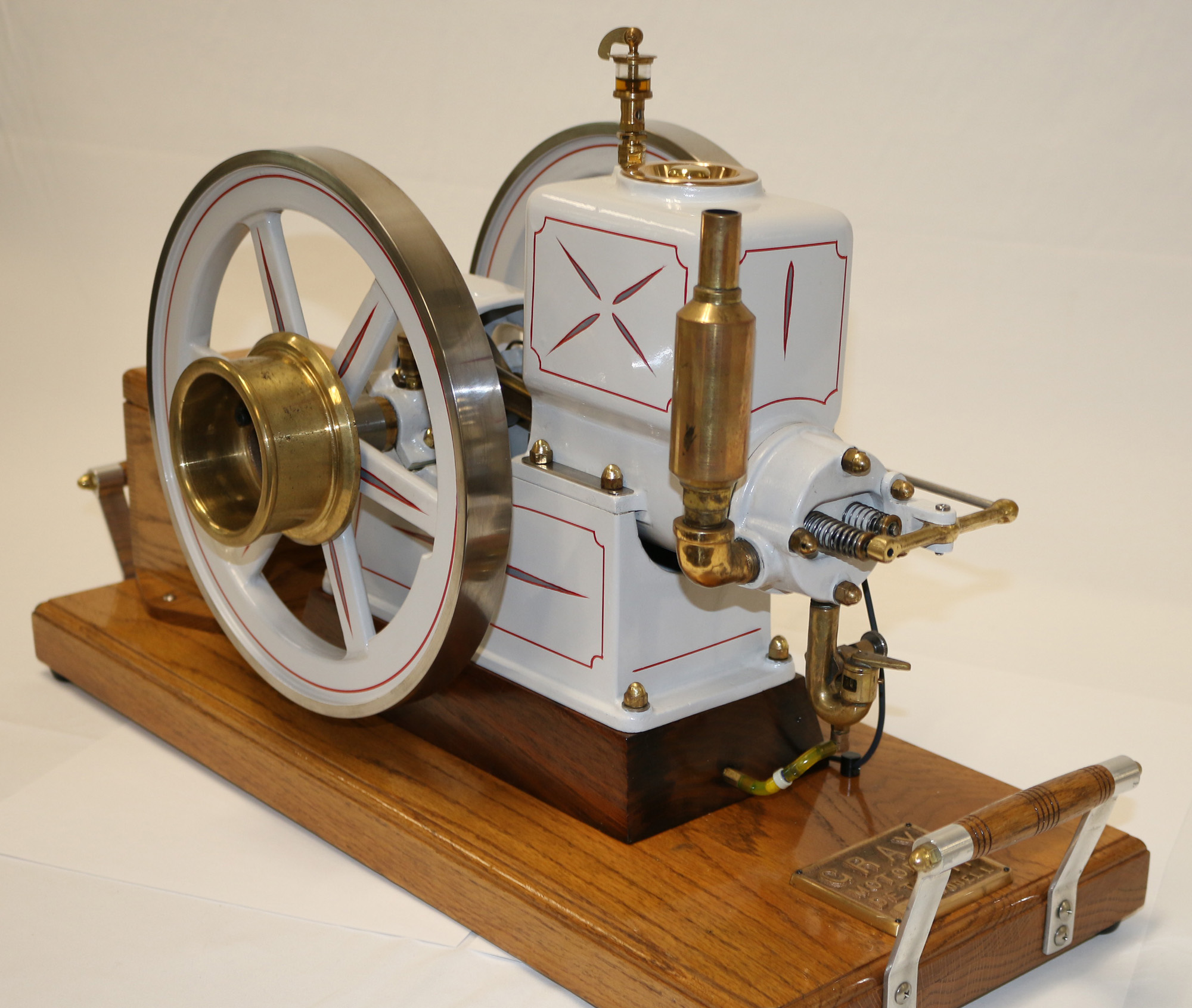 Gray Horizontal Stationary Engine