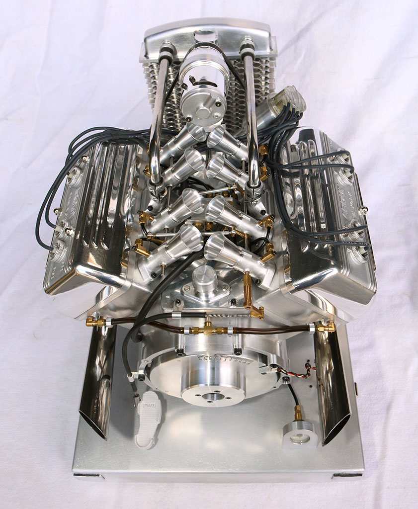 The 1/3 scale ARDUN V8 flathead Ford engine OHV conversion.