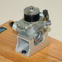 The Gilbert Thunderhead .07 model airplane engine.