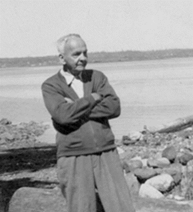 Thomas Walton on the beach.