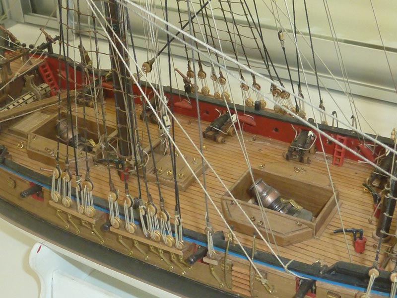 A 1/84 scale model of the HMS Granado.