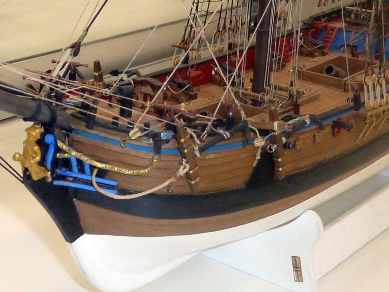 A 1/84 scale model of the HMS Granado.