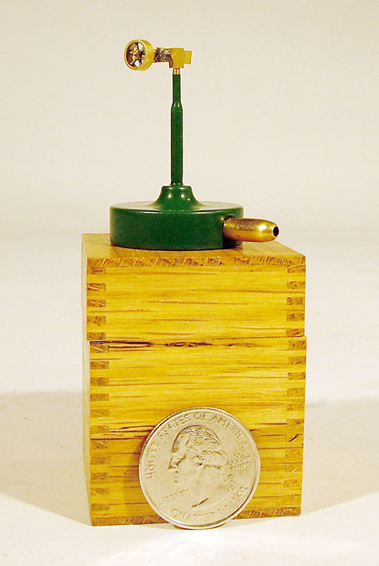 This microscopic oscillating steam engine may be the smallest working steam engine in the world.