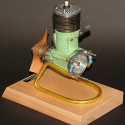 An Orwick .64 model airplane engine built between 1946-1948.