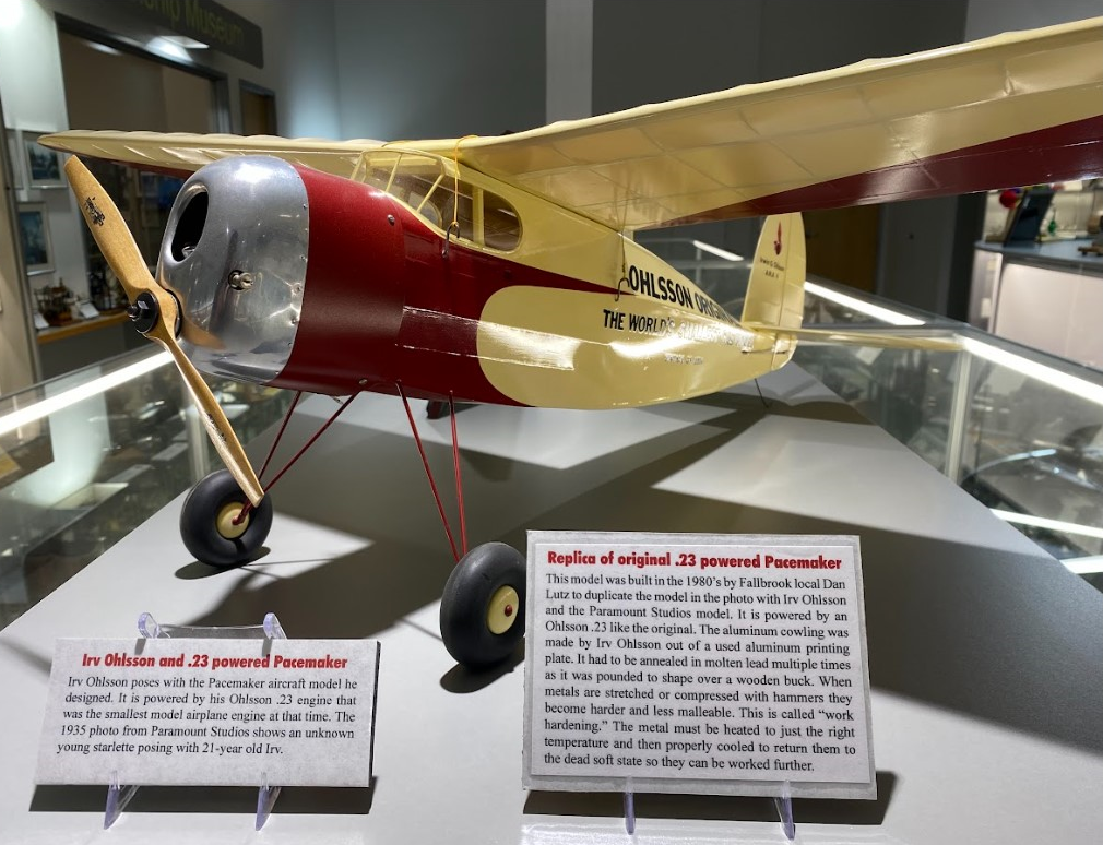 Ohlsson Pacemaker R/C Replica R/C Airplane Shown here is Dan Lutz' scale model R/C replica of Irv Ohlsson's .23 powered Pacemaker airplane.